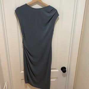 Topshop asymmetrical slinky drape dress